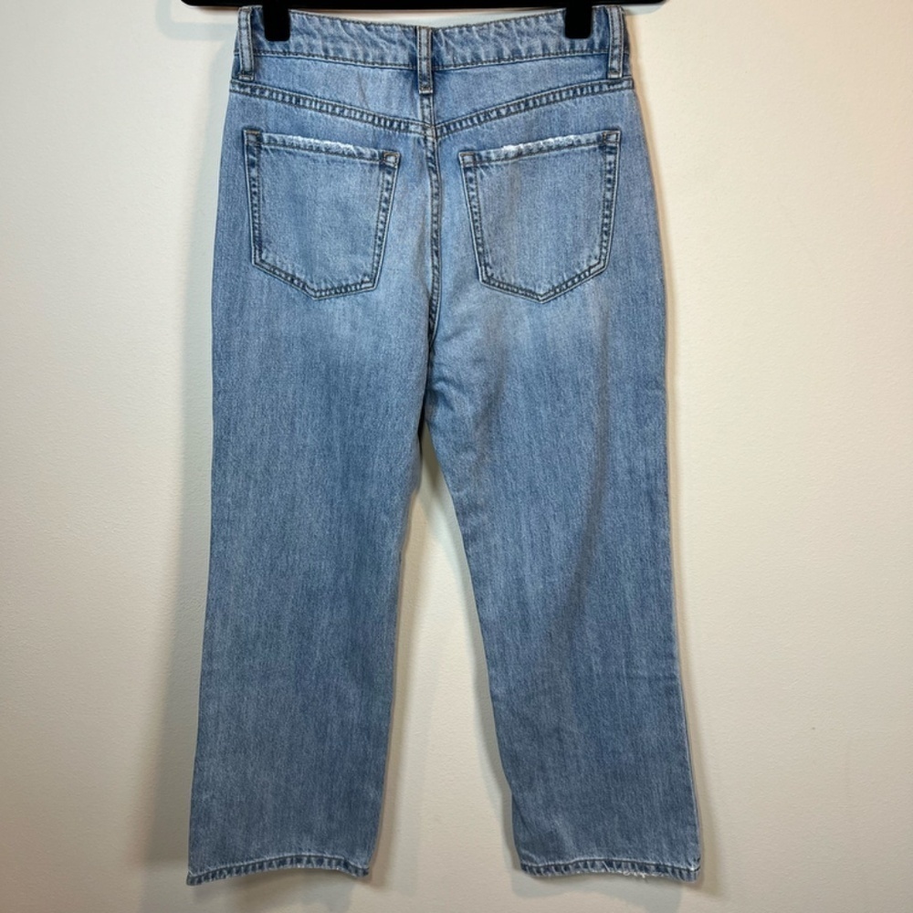 Lovervet by Vervet High Rise Crop Dad Jeans Light Wash Denim Causal Modern 25x26 - Picture 2 of 13